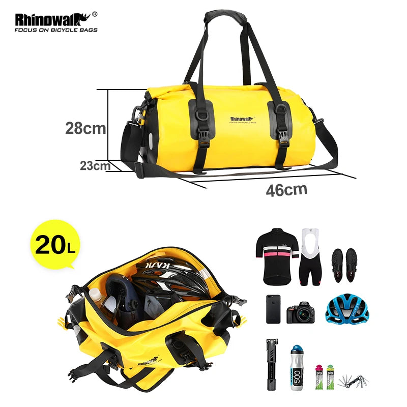Premium 20L Fahrrad-Gepäcktasche – wasserdicht & vielseitig