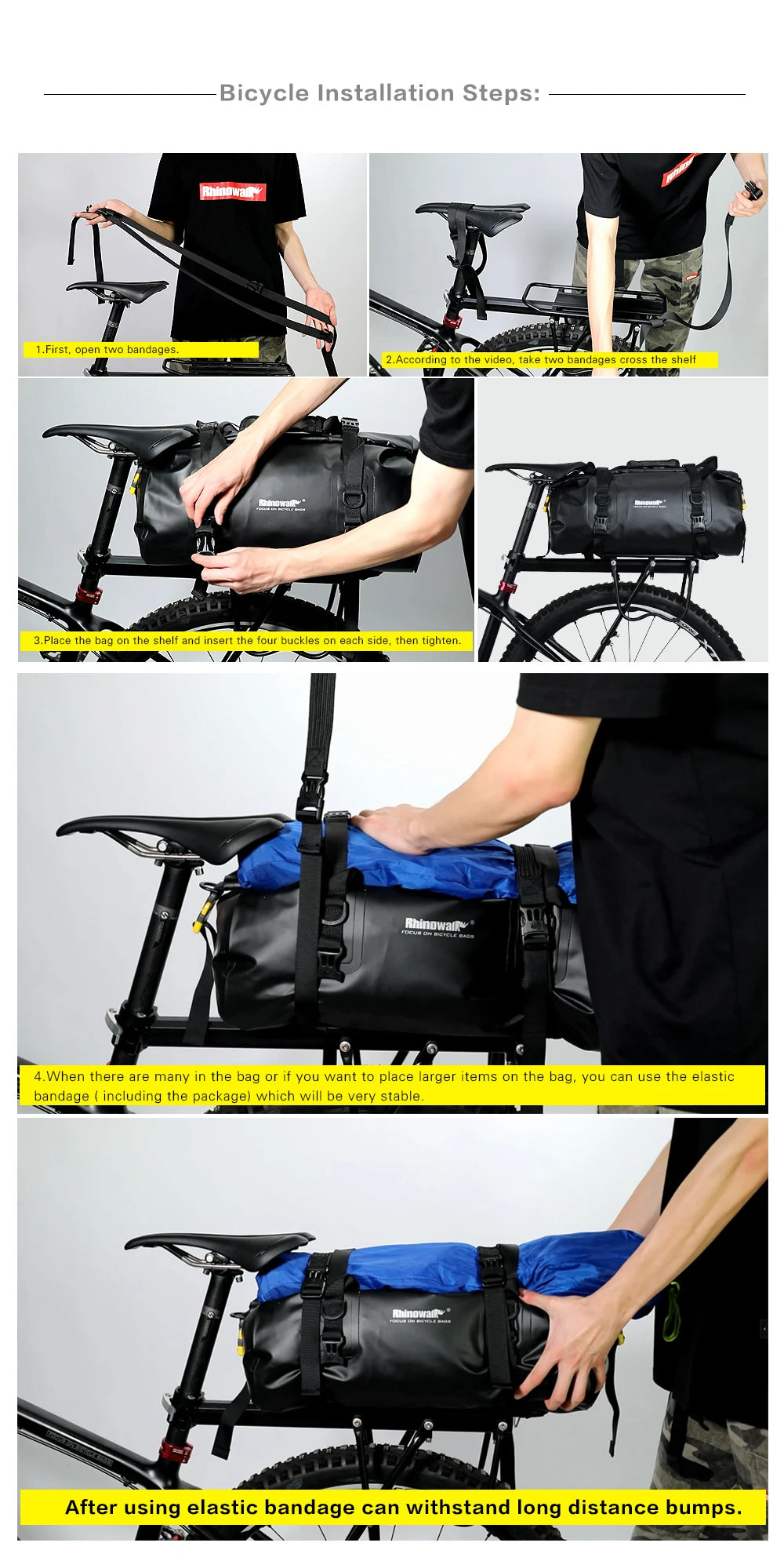 Premium 20L Fahrrad-Gepäcktasche – wasserdicht & vielseitig
