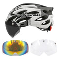CAIRBULL Fahrradhelm mit Visier M/L 54–62 cm – LED MTB E-Bike Helm für Damen & Herren