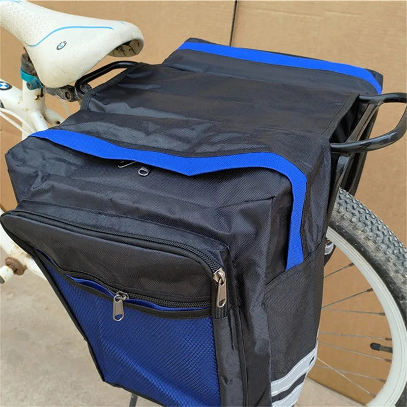 Große Fahrrad-Gepäckträgertasche – Doppeltasche mit viel Stauraum