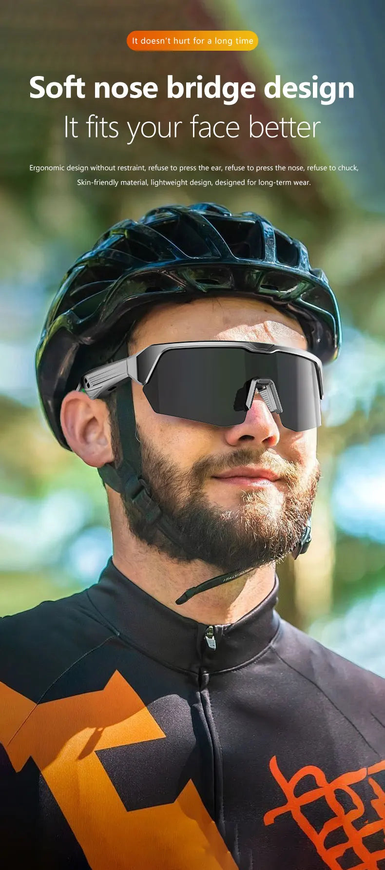 Bluetooth Sport-Sonnenbrille mit Musik & Telefonfunktion – UV400