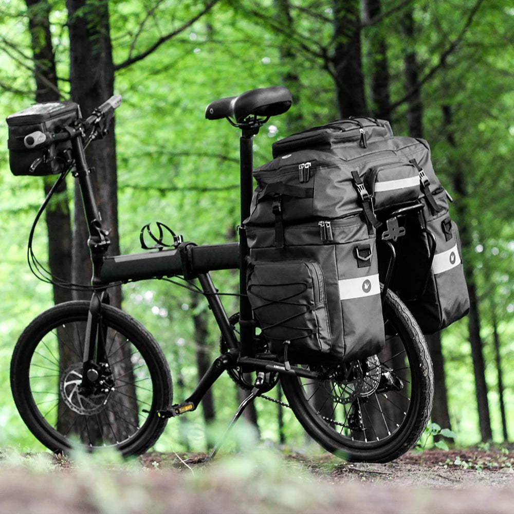 3-in-1 Fahrradtasche 75L – Wasserdichte Gepäckträgertasche, Rucksack & Schultertasche