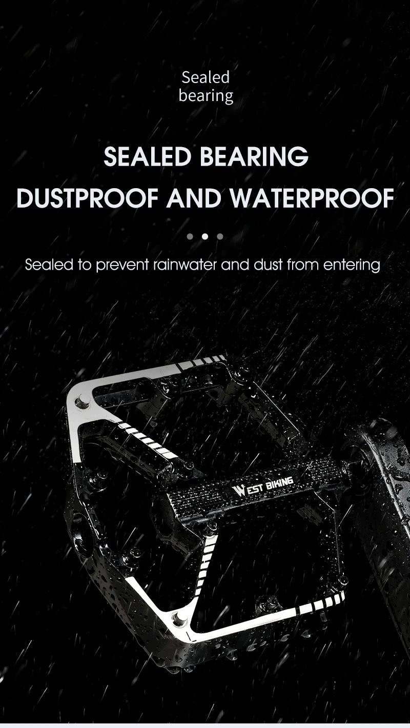 WEST BIKING Premium Aluminium-Pedale – Rutschfest für MTB, Trekking- & E-Bikes