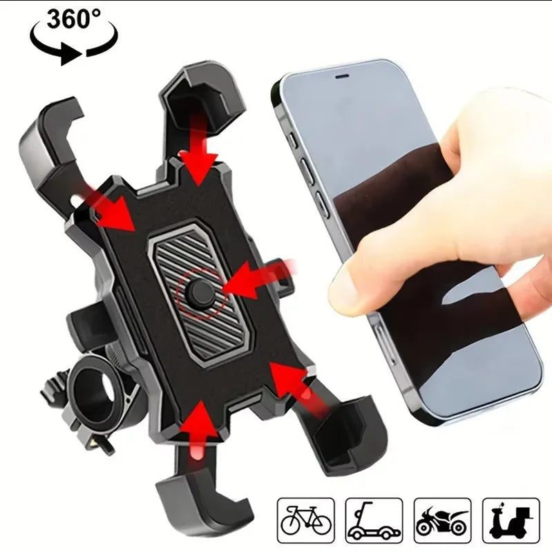 360° Handyhalterung für Fahrrad & Motorrad – Verstellbare Smartphone-Halterung