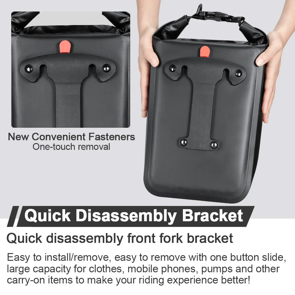 NEWBOLER Wasserdichte Fahrradtasche 10L inkl. Gepäckträger