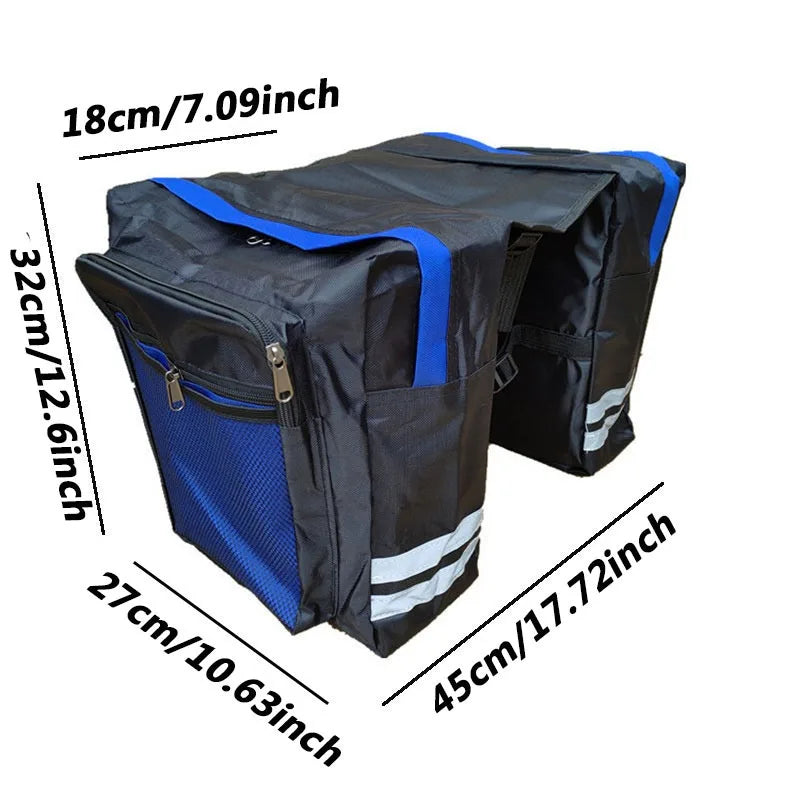 Große Fahrrad-Gepäckträgertasche – Doppeltasche mit viel Stauraum