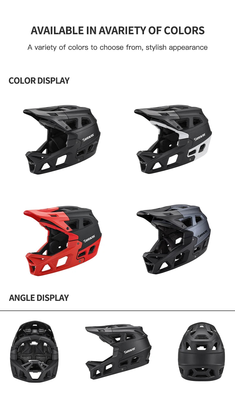 Premium Full-Face MTB Fahrradhelm – Downhill & E-Bike – EN 1078 – CE Belüftungsöffnungen