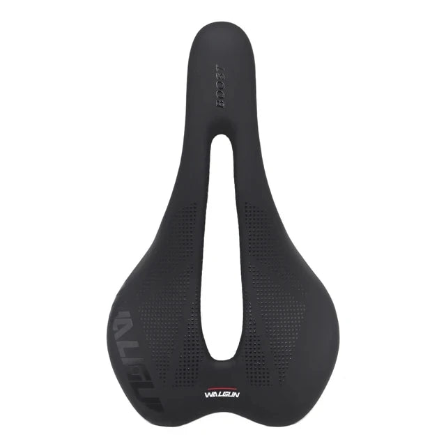 MTB Fahrradsattel Sport – Leichter Mountainbike Sattel mit Aussparung, Komfort & Belüftung, Schwarz/Weiß