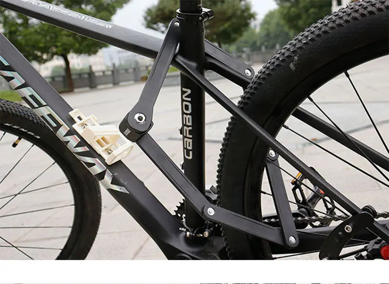 Fahrrad Faltschloss mit Schlüssel – Robustes Fahrradschloss – Kompakt & Tragbar – Diebstahlschutz für Fahrrad & E-Bike