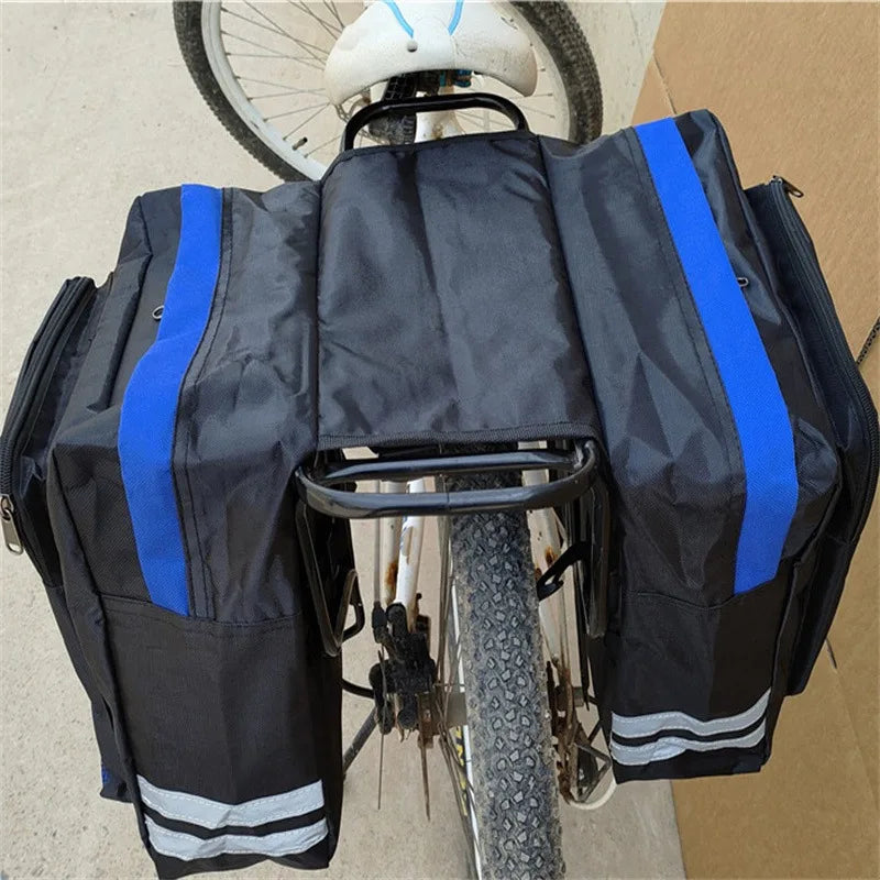 Große Fahrrad-Gepäckträgertasche – Doppeltasche mit viel Stauraum