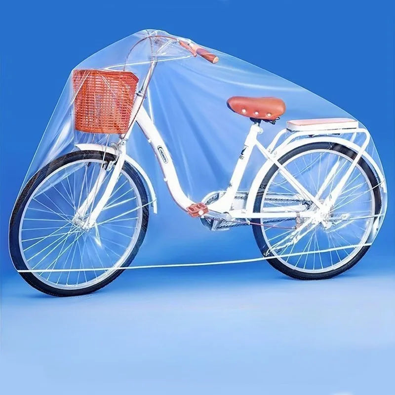 Einweg Fahrradabdeckung – Wasserdichter Schutz vor Regen, Staub & Schmutz – transparente Fahrrad- & E-Bike-Abdeckung 200 × 120 cm