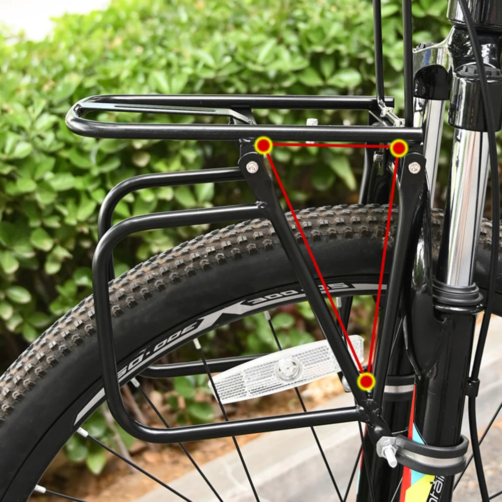 Fahrrad Front Gepäckträger 15 kg – Gepäckträger für MTB & E-Bike – Schwarz