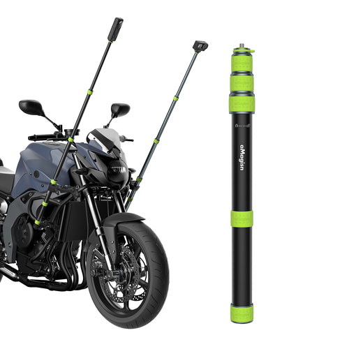 Premium Motorrad & Fahrrad 110 cm Actioncam Selfie Stick – Insta360 / GoPro