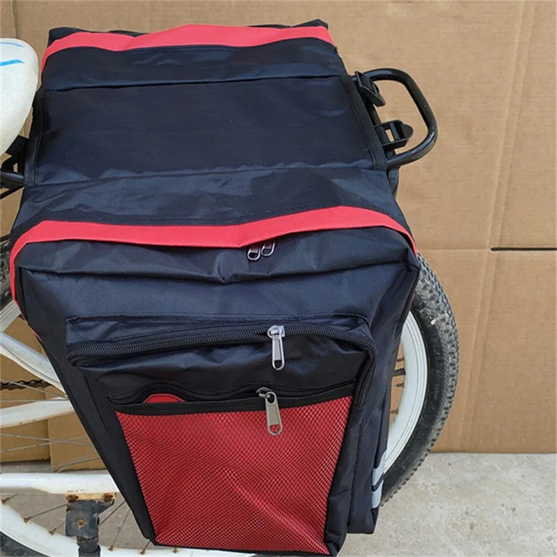 Große Fahrrad-Gepäckträgertasche – Doppeltasche mit viel Stauraum