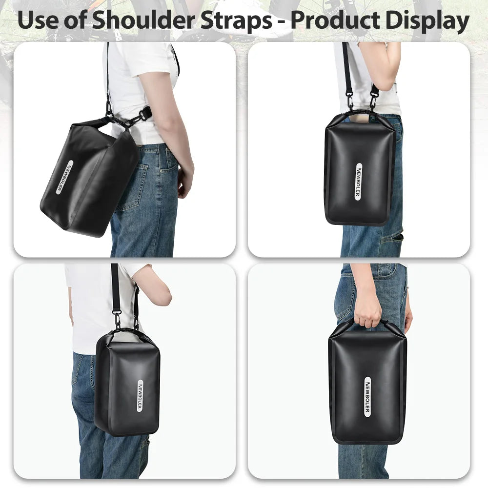 NEWBOLER Wasserdichte Fahrradtasche 10L inkl. Gepäckträger