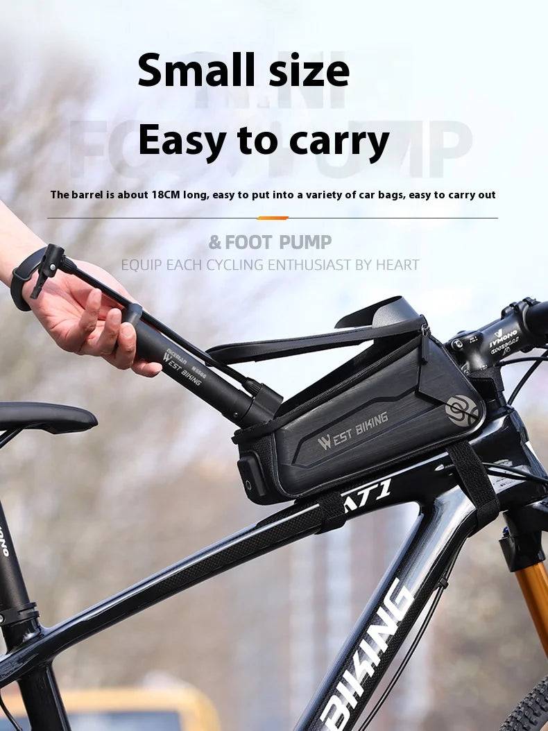 WEST BIKING-MTB Mini Fahrradpumpe 80 PSI – Tragbare Luftpumpe für Fahrrad & E-Bike – Kompakt & leicht