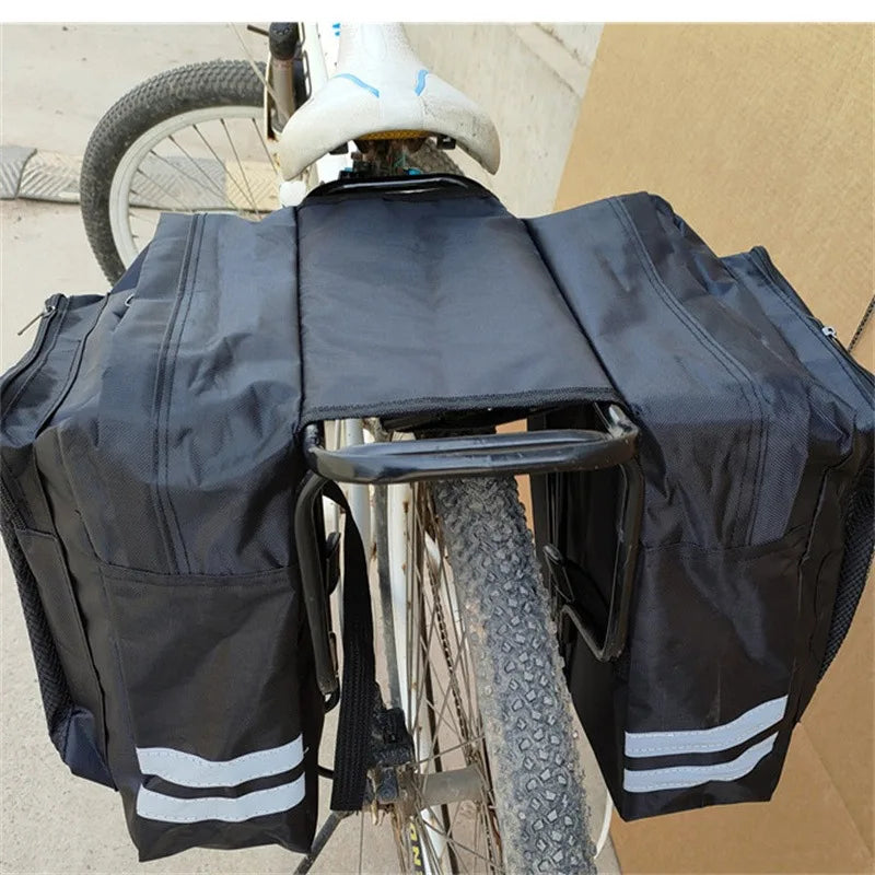 Große Fahrrad-Gepäckträgertasche – Doppeltasche mit viel Stauraum