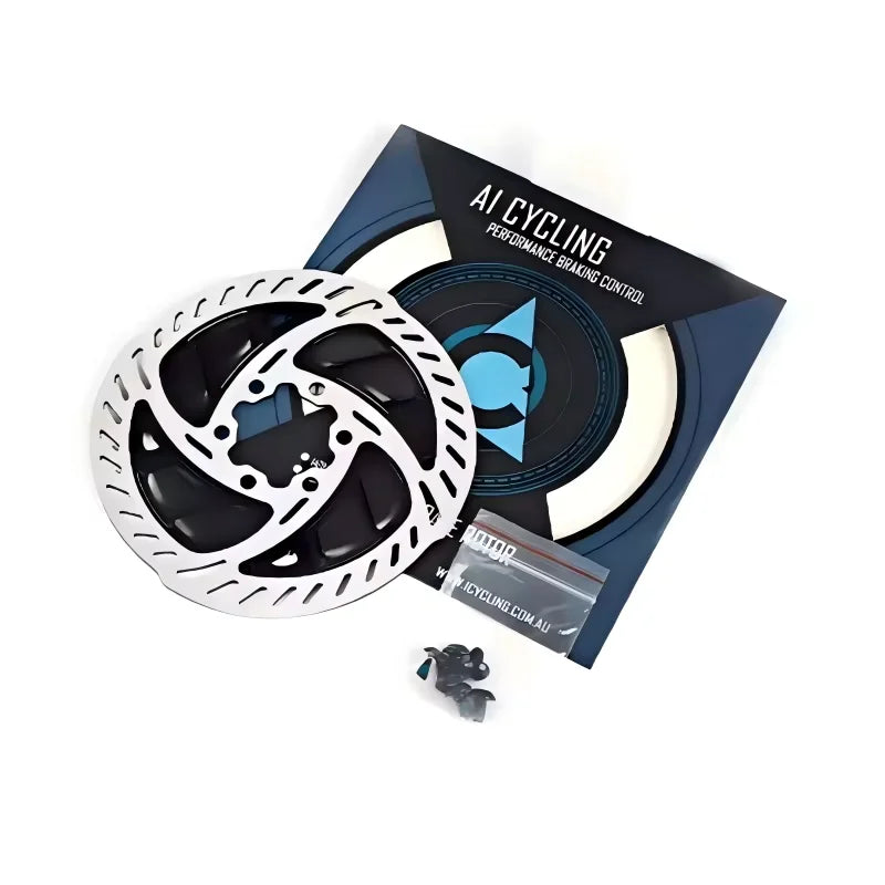 Fahrrad-Bremsscheibe 140/160 mm – 6-Loch – Edelstahl – mit Kühlrippen