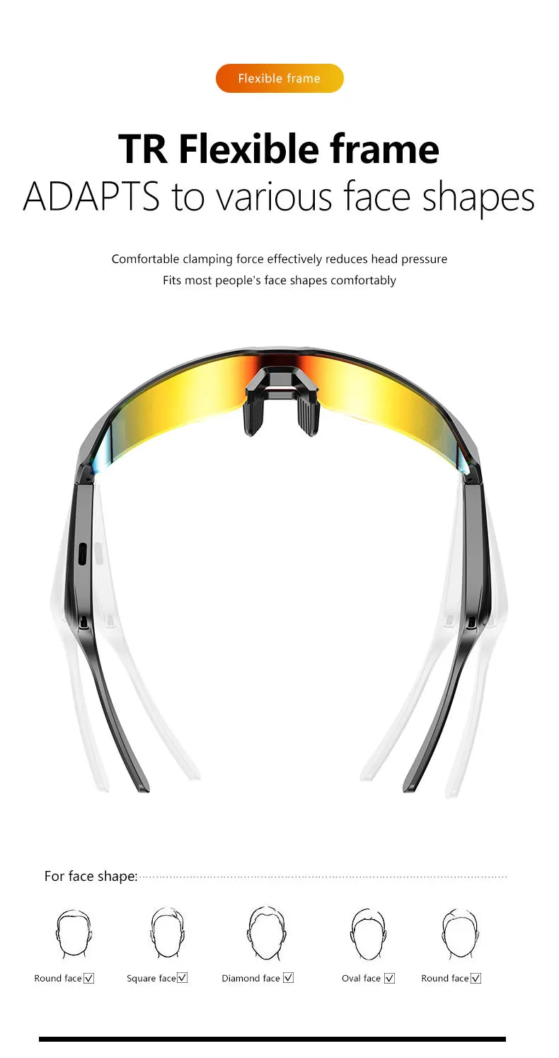 Bluetooth Sport-Sonnenbrille mit Musik & Telefonfunktion – UV400