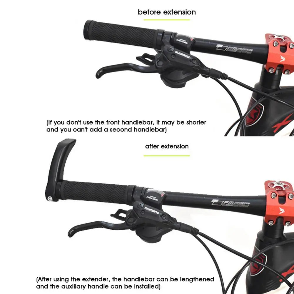 Fahrrad Lenkerverlängerung aus Aluminium – bis 10 cm mehr Platz für Handy, GPS & Licht