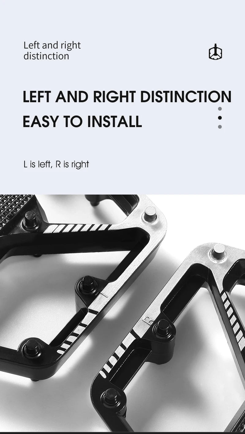 WEST BIKING Premium Aluminium-Pedale – Rutschfest für MTB, Trekking- & E-Bikes