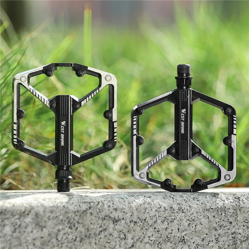 WEST BIKING Premium Aluminium-Pedale – Rutschfest für MTB, Trekking- & E-Bikes