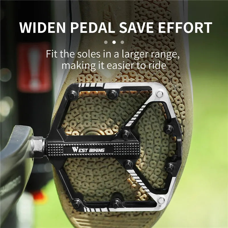 WEST BIKING Premium Aluminium-Pedale – Rutschfest für MTB, Trekking- & E-Bikes