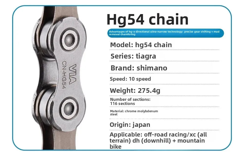 Fahrradkette 6–12-fach MTB Rennrad – HG-Serie – 116/126 Glieder – verschiedene Varianten