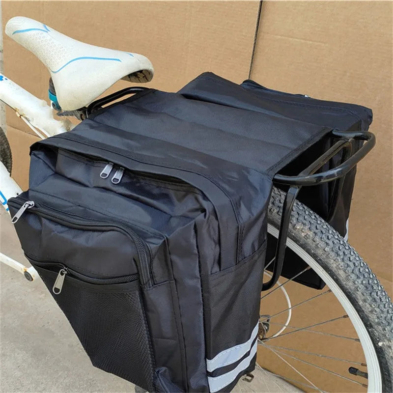 Große Fahrrad-Gepäckträgertasche – Doppeltasche mit viel Stauraum