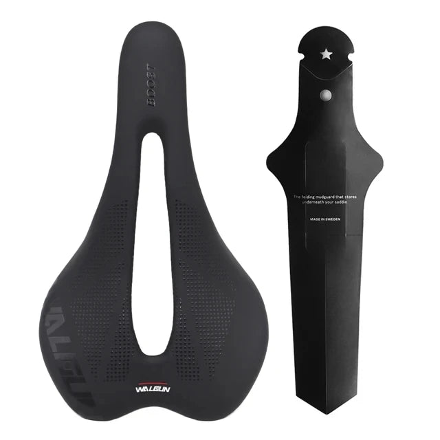 MTB Fahrradsattel Sport – Leichter Mountainbike Sattel mit Aussparung, Komfort & Belüftung, Schwarz/Weiß