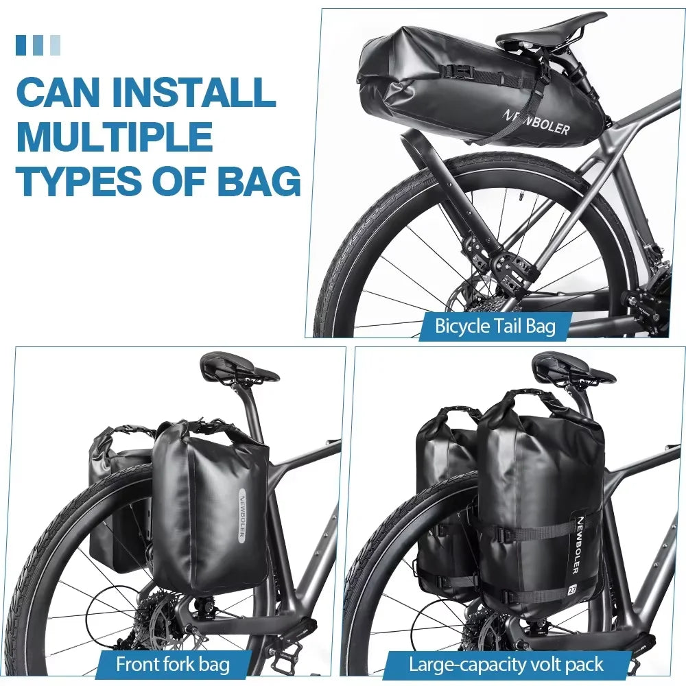 NEWBOLER Wasserdichte Fahrradtasche 10L inkl. Gepäckträger