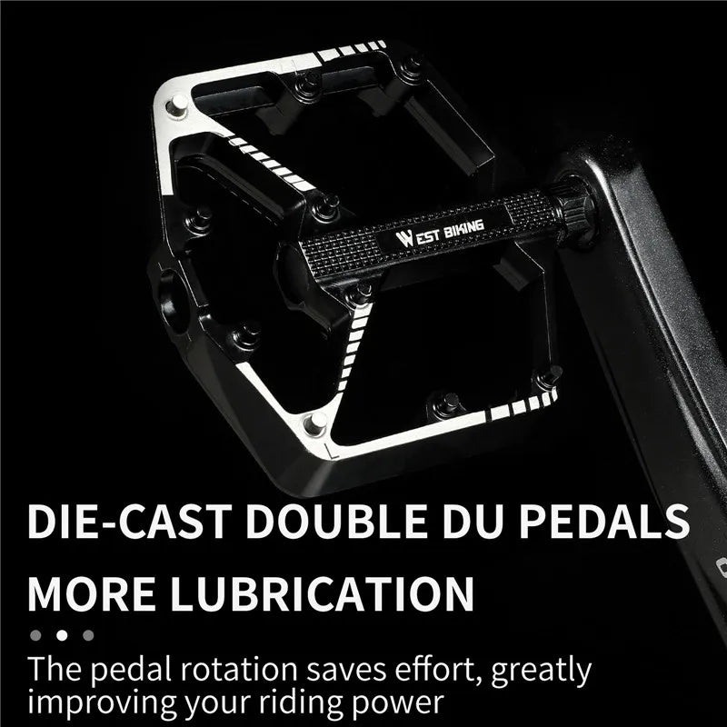 WEST BIKING Premium Aluminium-Pedale – Rutschfest für MTB, Trekking- & E-Bikes