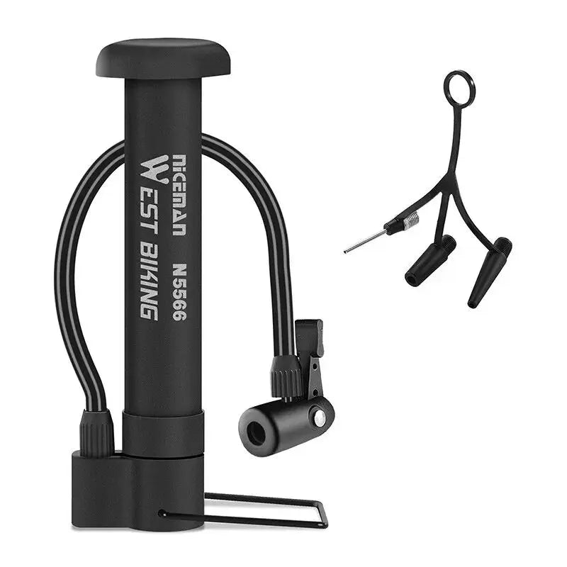 WEST BIKING-MTB Mini Fahrradpumpe 80 PSI – Tragbare Luftpumpe für Fahrrad & E-Bike – Kompakt & leicht