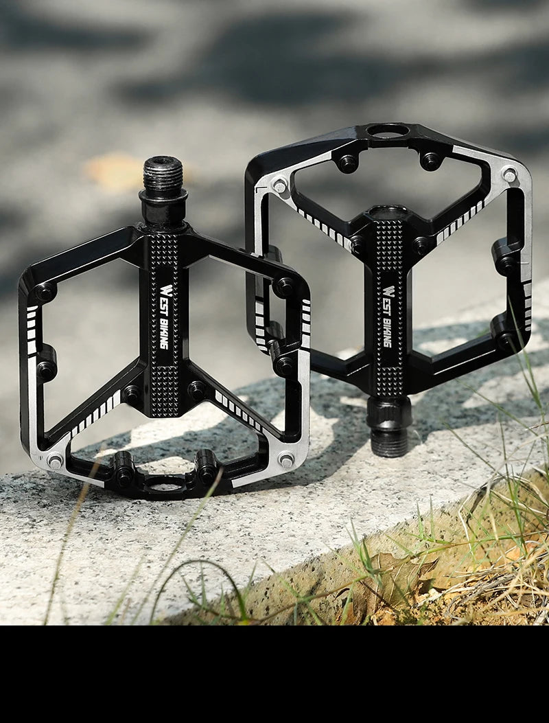 WEST BIKING Premium Aluminium-Pedale – Rutschfest für MTB, Trekking- & E-Bikes
