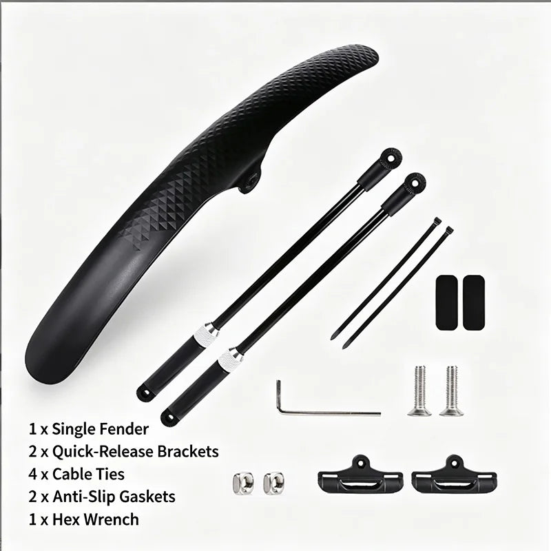 Fahrrad Schutzblech hinten – Verstellbar & extra breit – MTB & E-Bike Spritzschutz