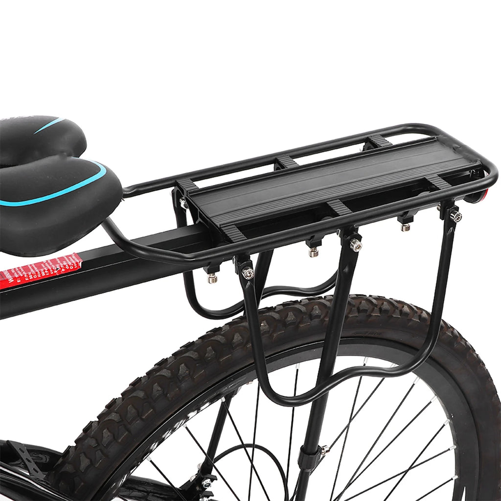 WJ01 Fahrrad-Gepäckträger aus Aluminium – schwarzer Gepäckträger für das Hinterrad