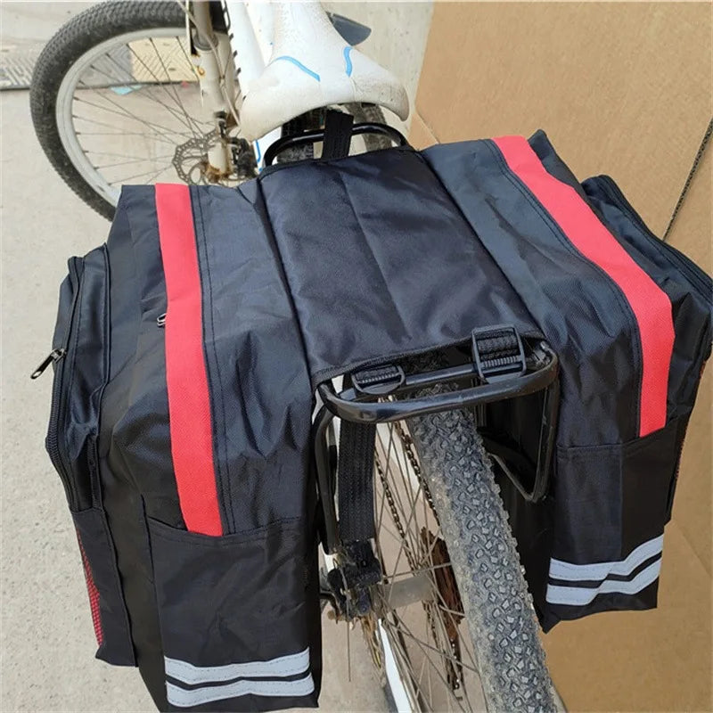 Große Fahrrad-Gepäckträgertasche – Doppeltasche mit viel Stauraum
