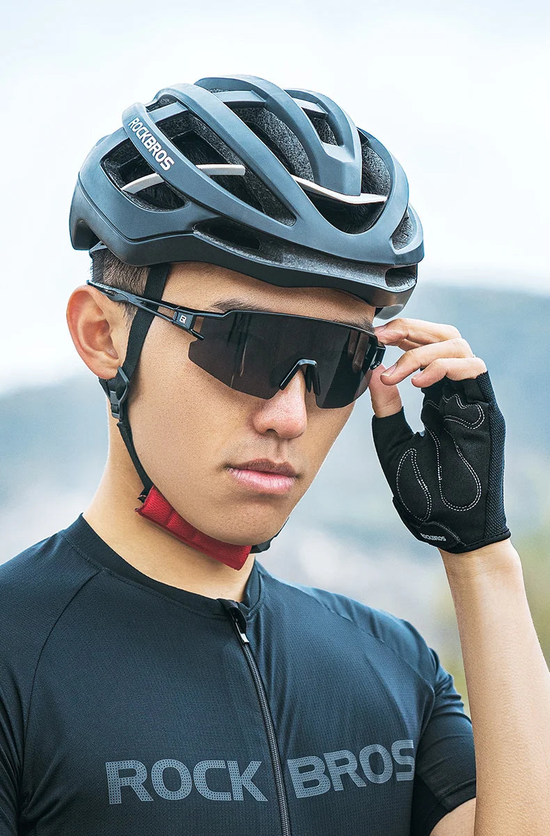 ROCKBROS Fahrradhandschuhe – Halbfinger, atmungsaktiv & stoßabsorbierend