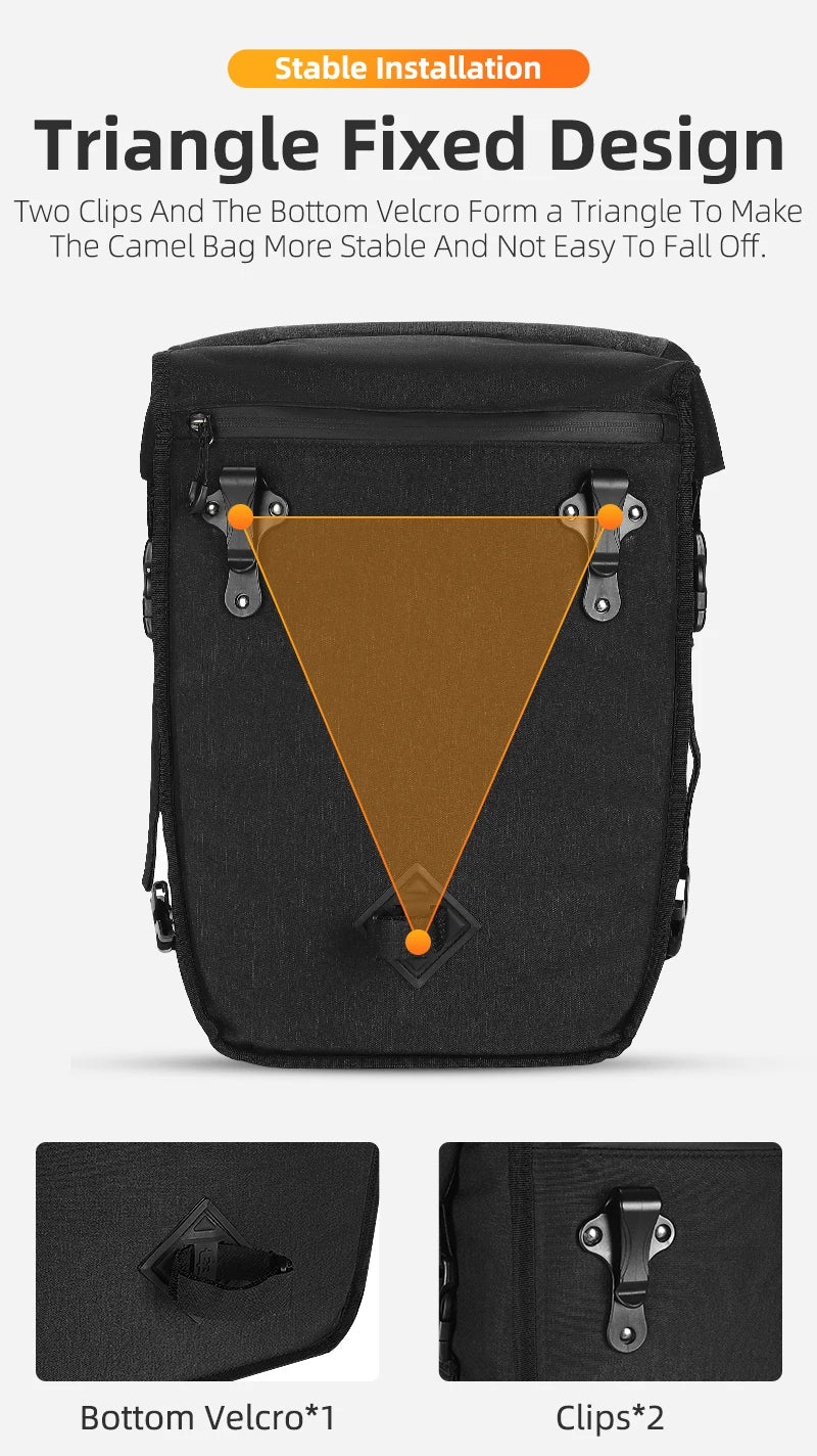 WEST BIKING Premium Wasserdichte Fahrrad-Gepäckträgertasche 17–29 L