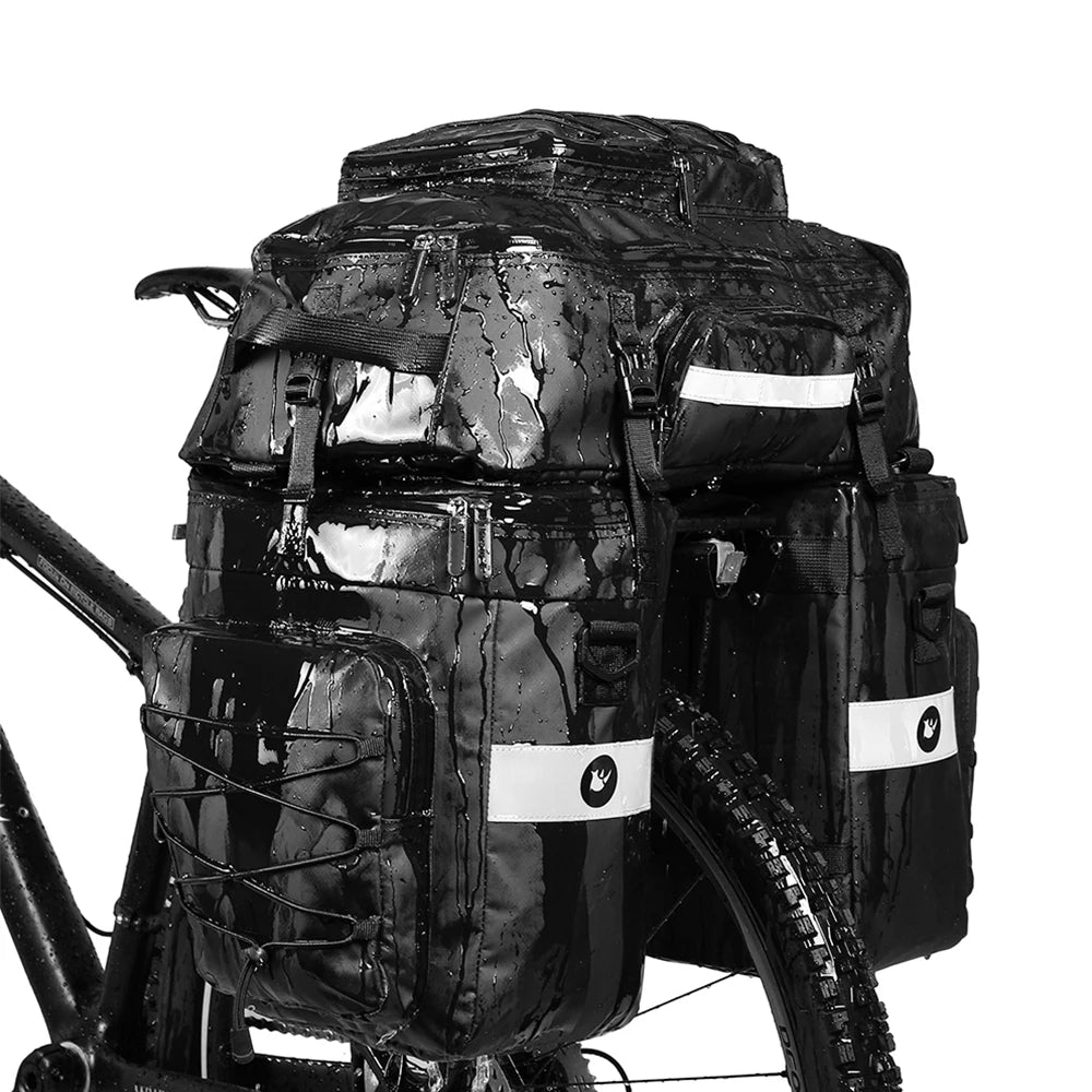 3-in-1 Fahrradtasche 75L – Wasserdichte Gepäckträgertasche, Rucksack & Schultertasche