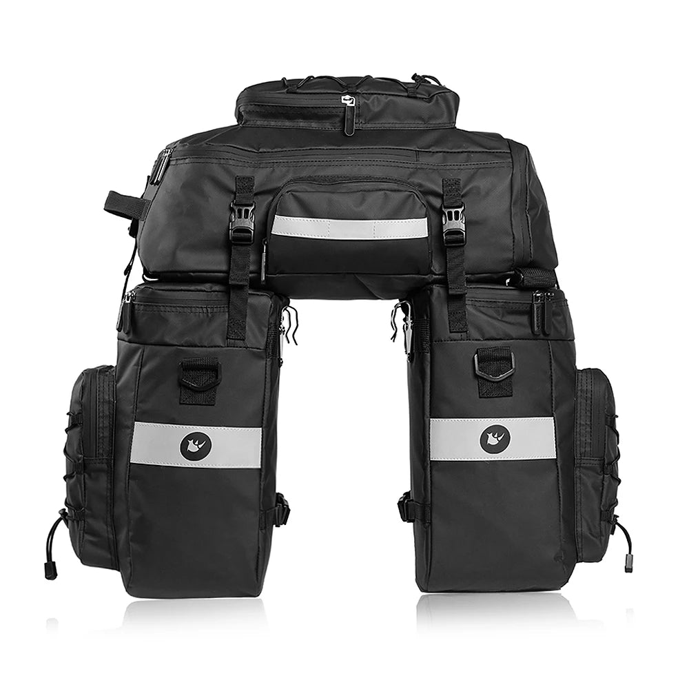 3-in-1 Fahrradtasche 75L – Wasserdichte Gepäckträgertasche, Rucksack & Schultertasche
