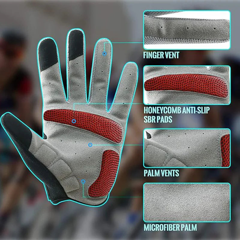 Fahrradhandschuhe Langfinger – Rutschfest & Stoßdämpfend
