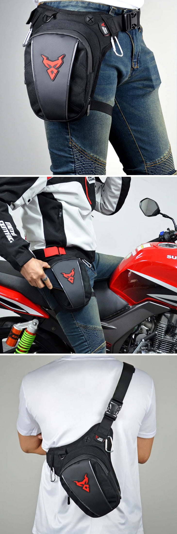 Wasserdichte Motorrad Beintasche – Multifunktionale Hüfttasche mit Beingurt