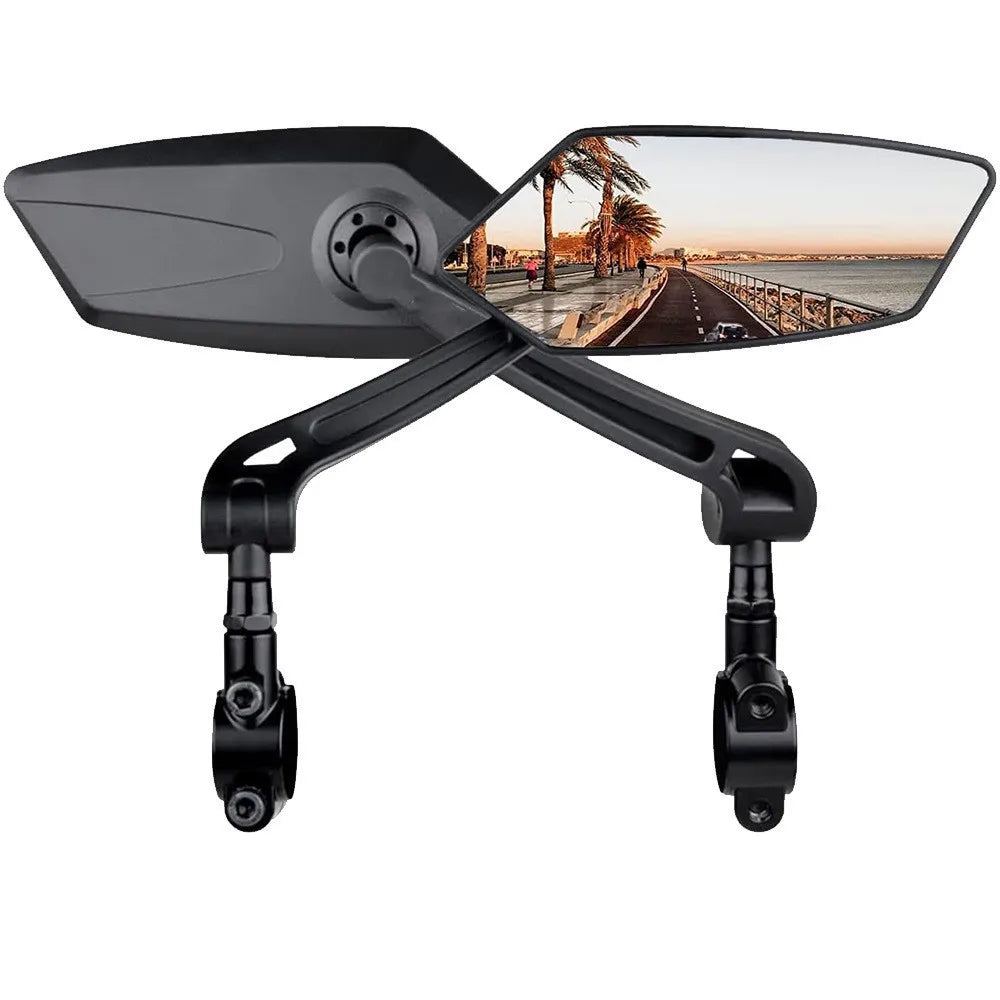 Fahrrad Rückspiegel 360° verstellbar – Rückspiegel für Fahrrad & E-Bike – Convex-Glas – Schwarz