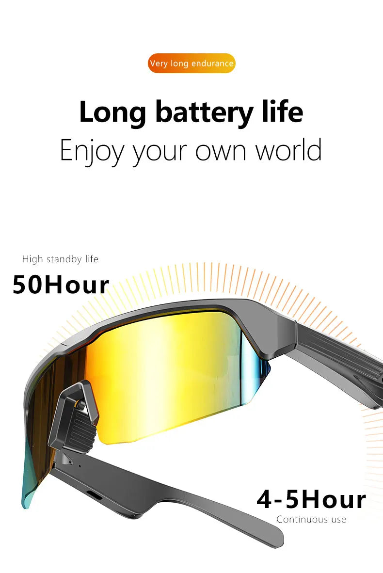 Bluetooth Sport-Sonnenbrille mit Musik & Telefonfunktion – UV400