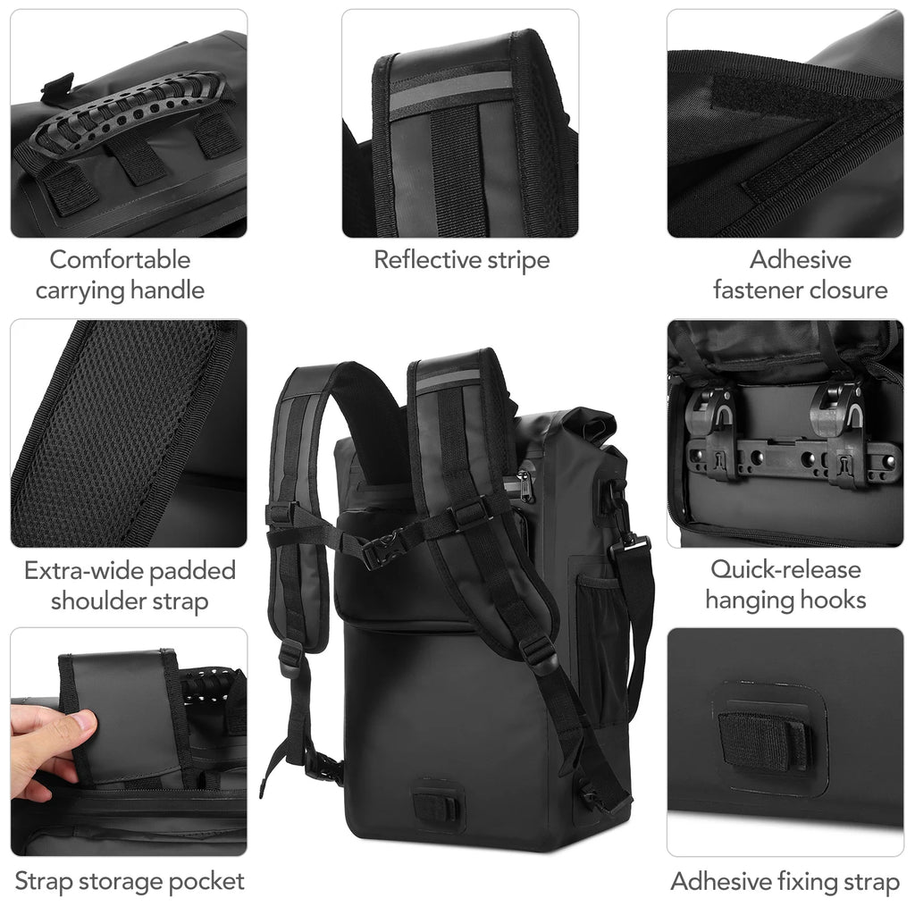 3-in-1 Wasserdichte Fahrrad-Gepäckträgertasche