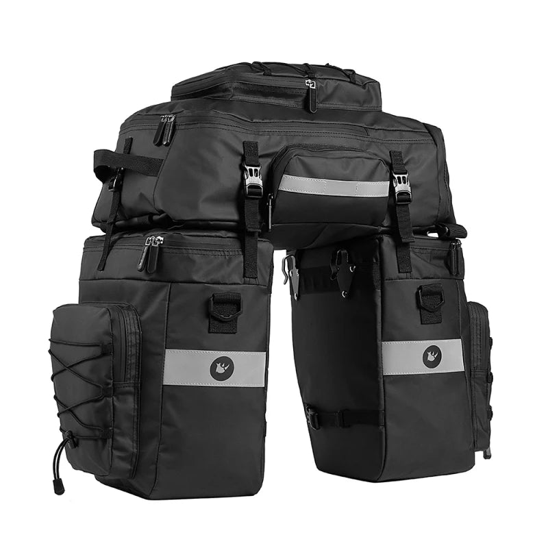 3-in-1 Fahrradtasche 75L – Wasserdichte Gepäckträgertasche, Rucksack & Schultertasche