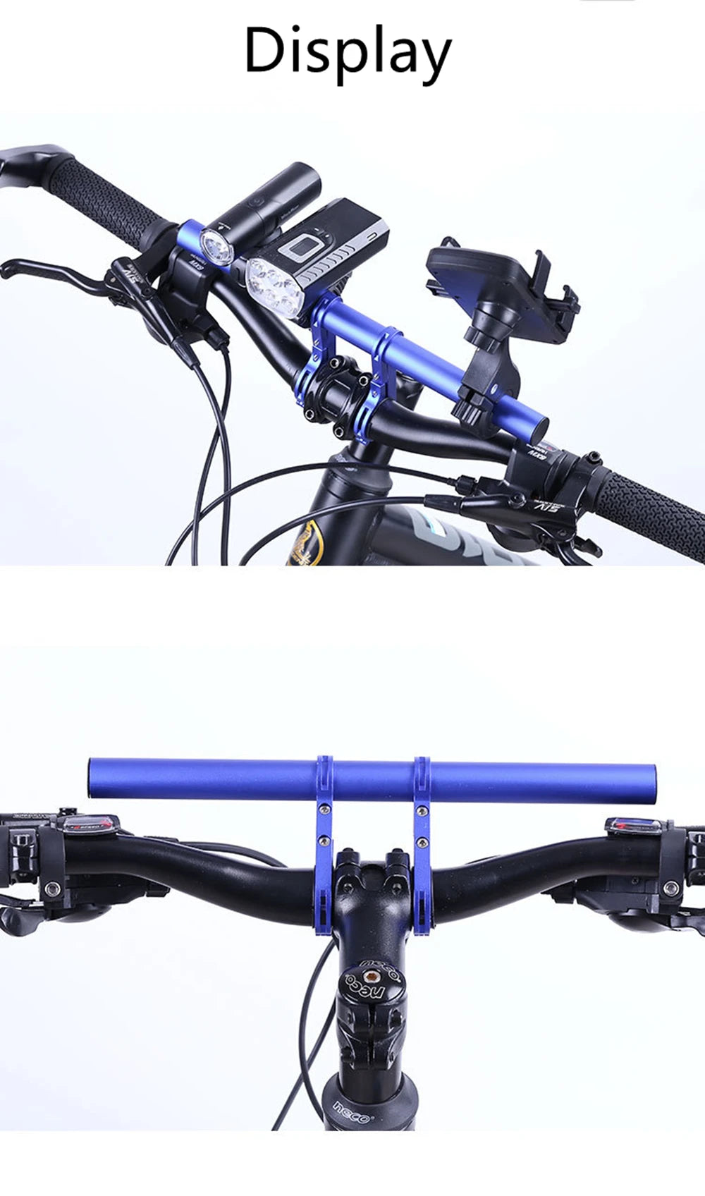 Fahrrad Lenker Erweiterung 10/20/30cm Aluminium Zubehör Halterung MTB Handy Licht