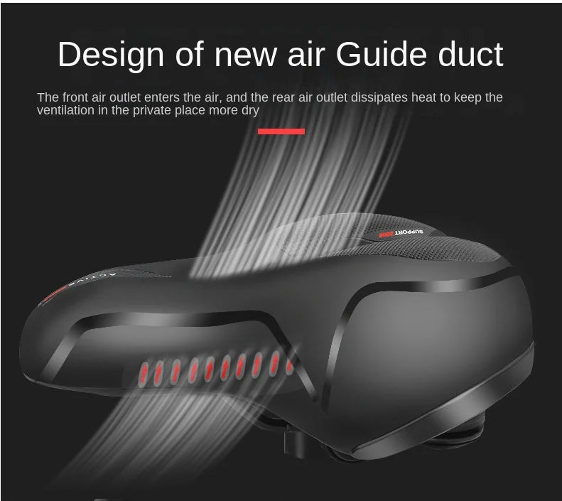 Komfort Fahrradsattel MTB E-Bike – Breit Gepolstert, Stoßdämpfend & Atmungsaktiv