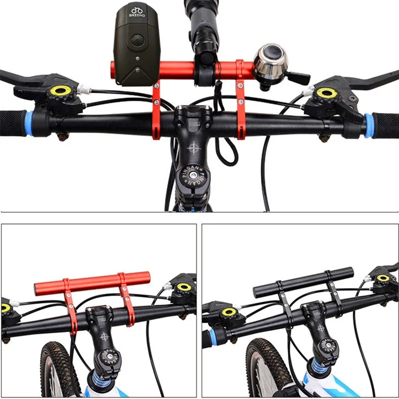 Fahrrad Lenker Erweiterung 10/20/30cm Aluminium Zubehör Halterung MTB Handy Licht